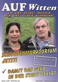 Plakate wie dieses mit der Forderung nach einem Schuldenschnitt wurden in großer Anzahl in Eigenregie aufgehängt. Plakate wie dieses mit der Forderung nach einem Schuldenschnitt wurden in großer Anzahl in Eigenregie aufgehängt.