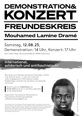 230723 Plakat Gedenkfeier Demo Konzert