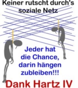 Keiner rutscht durchs soziale Netz - Jeder hat die Chance, darin hängen zu bleiben!!! Dank Hartz IV Keiner rutscht durchs soziale Netz - Jeder hat die Chance, darin hängen zu bleiben!!! Dank Hartz IV
