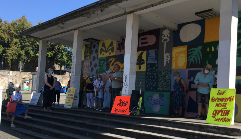 Demo für einen grünen Kornmarkt vom 8. August 2020