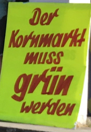 Am 6. März um 11 Uhr findet die Demo für einen Kornmarkt auf selbigem Platz statt.