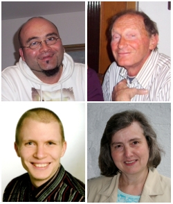 Der neu gewählte Vorstand 2013 (von oben links nach unten rechts): René Schlüter, Romeo Frey, Ulrich Wagner, Ruth Schlüter