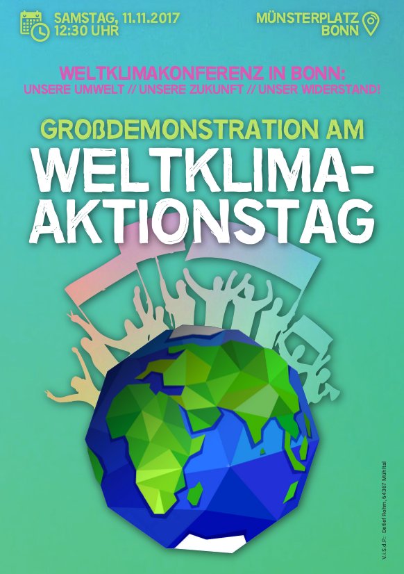 Aufruf zur Großdemonstration am Weltklimaaktionstag