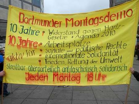 Auch in Dortmund wird seit über 10 Jahren jeden Montag gegen Hartz IV demonstriert.