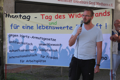 Montagsdemo Jahresfeier 07.08.2017