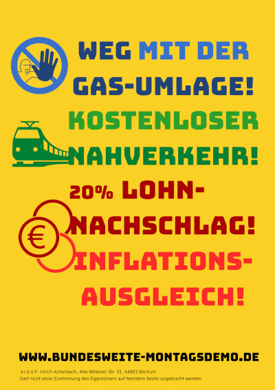 Plakat BuweMode Alle Forderungen