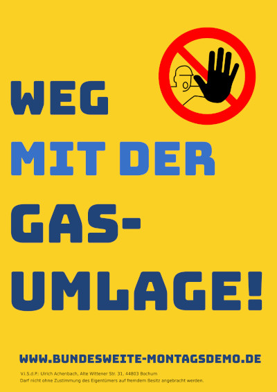 Plakat BuweMode Gas Umlage