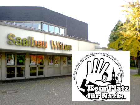 Kein Platz für Nazis: nicht in den Parlamenten, nicht im Stadtteil, nicht im Betrieb - und auch nicht im Saalbau! Kein Platz für Nazis: nicht in den Parlamenten, nicht im Stadtteil, nicht im Betrieb - und auch nicht im Saalbau!