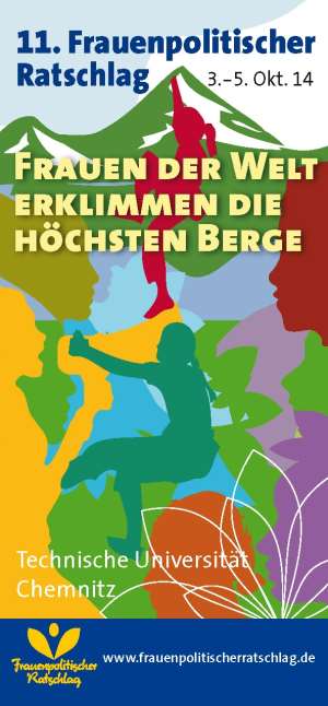 Werbeflyer zum 11. Frauenpolitischen Ratschlag vom 3. bis zum 5. August 2014