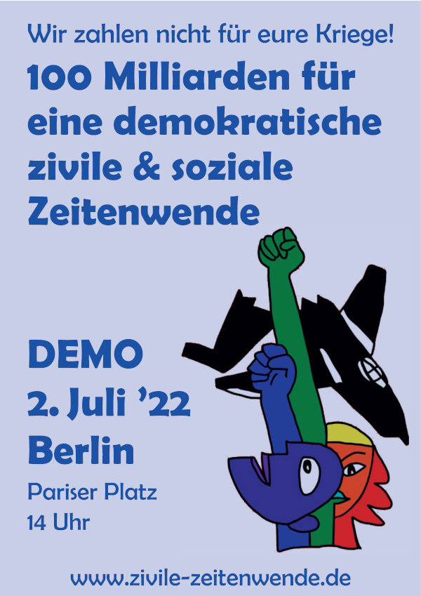 Flyer des Bündnis "Zivile Zeitenwende"